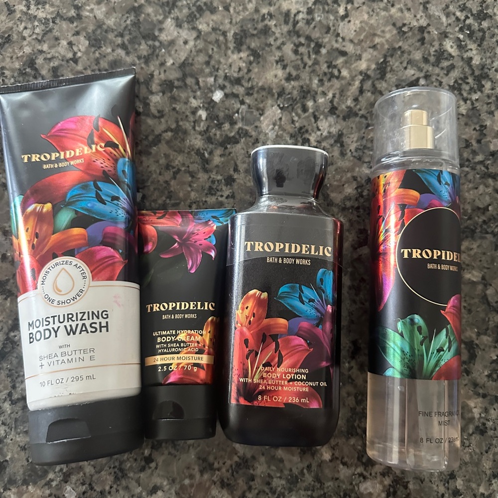 Tropidelic 4 piece set from bath and body works